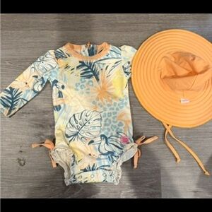 Rufflebutt Swimsuit and Hat